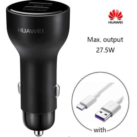 HUAWEI Super Fast Car Charger With Type C Cable شاحن سيارة بالاضافة لكابل