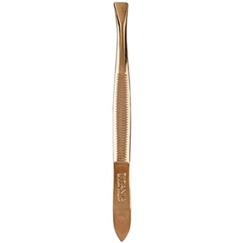 TITANIA Solingen Tweezers, Straight, Completely Gold-Plated, Pack of 1, 1070/GGA- ملقط حواجب الماني تيتانيا