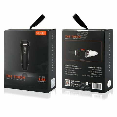 VIDVIE Car charger CC506 شاحن سيارة سريع مع كابل