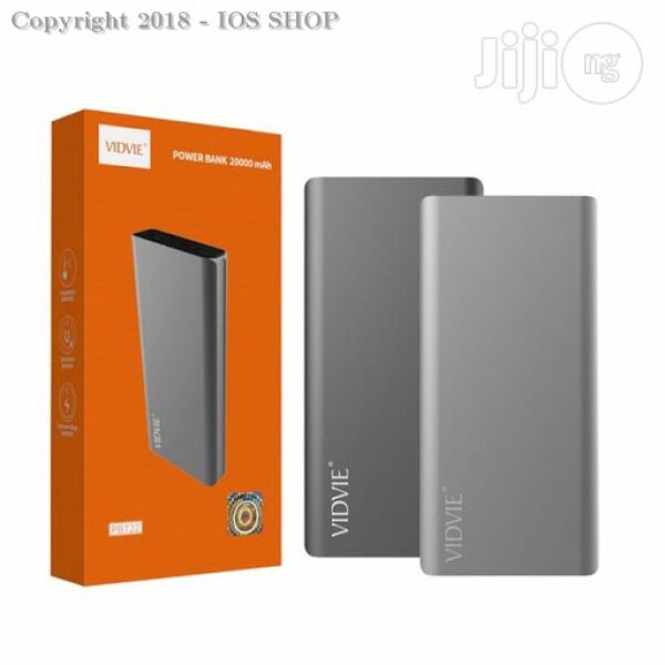 VIDVIE Power Bank PB722 Dual Input & Outputs باور بانك 20000 ميللي أمبير بمدخلين و مخرجين