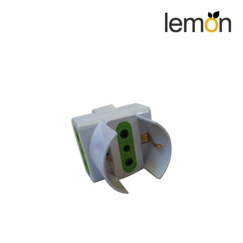 Lemon 2 Pin Plug 10A with 2ays 10/16A ليمون. أدابتر 3 مداخل ومخرج ثنائي