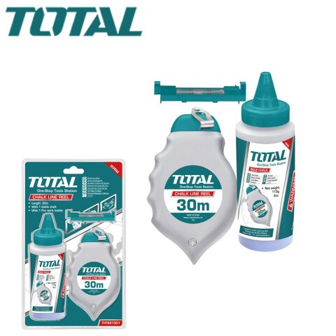 TOTAL Chalk line reel 30m توتال خيط علام مع بودرة