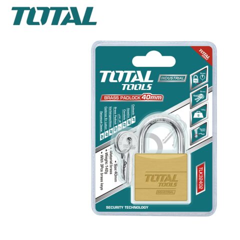 TOTAL Heavy duty brass block padlock توتال قفل نحاس 40 ملم
