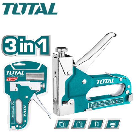 TOTAL 3 in 1 Staple gun توتال مكبس تنجيد + مسمار