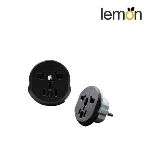 Lemon European-England -universal inputs. ليمون أدابتر محول بمداخل متعددة إلى ثنائي
