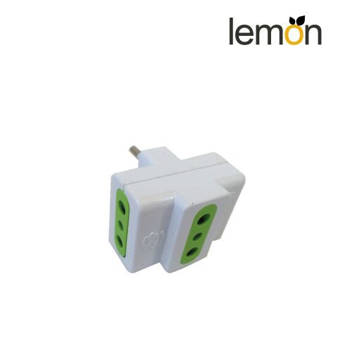 Lemon Plug 10A with 3 ways 10A jack. ليمون أدابتر مثلث 3 مداخل ومخرج ثنائي.
