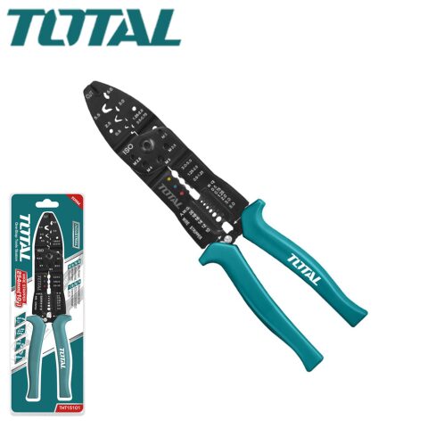 TOTAL WIRE STRIPPER 250mm توتال عراية أسلاك 10 مبسطة+ مكبس راسيات
