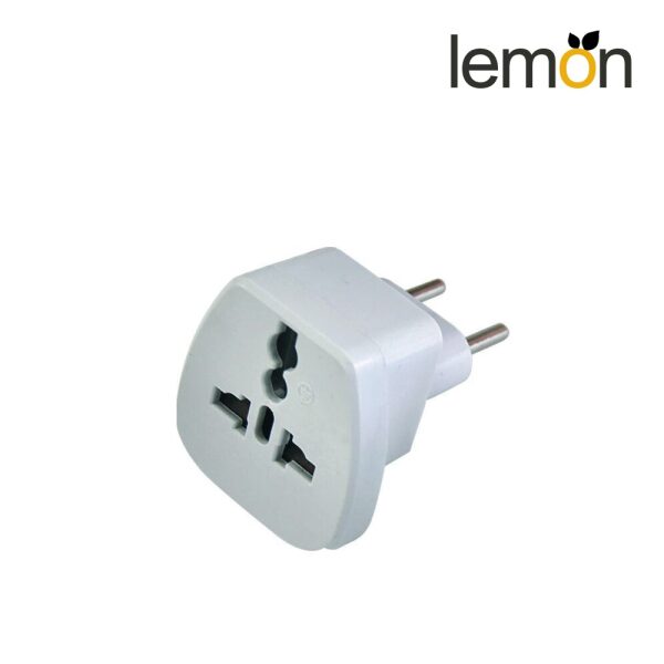 Lemon Universal adapter, 2P 10A 250V ليمون أدابتر محول بمدخل واحد