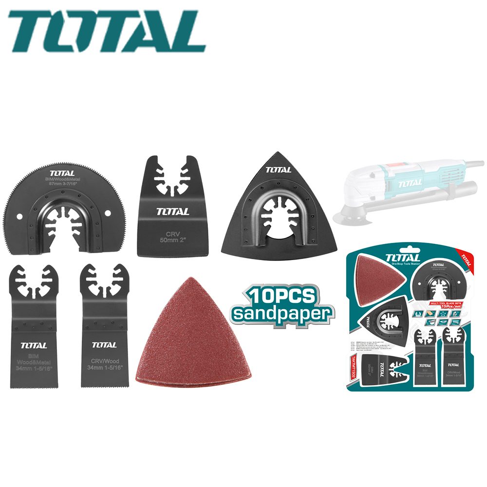 TOTAL Multi tool blade sets 15pcs توتال طقم متعدد