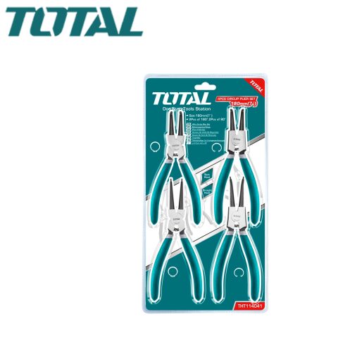 TOTAL 4Pcs circlip pliers set 7 توتال طقم زراديات كباشي