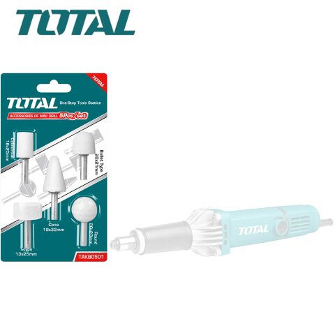 TOTAL Accessories for Mini Drill توتال طقم حجر حف درل