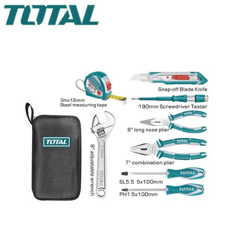 TOTAL 8pcs handtools set توتال شنطة عدة