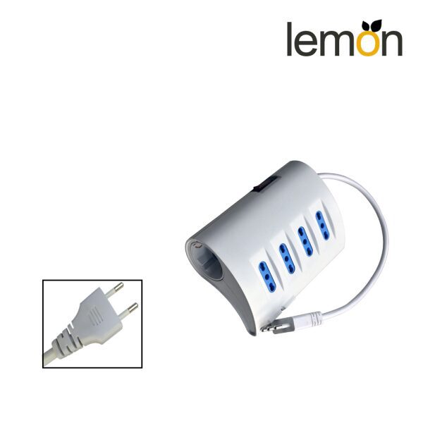 Lemon Multipresa, 5 pos.2P+T 10A 250V ليمون وصلة كهربائية ليمون 5 مداخل = 4 مداخل اعتيادية + مدخل ألماني