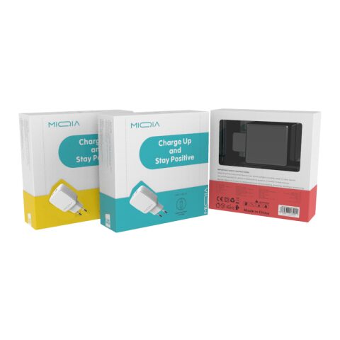 MIQIA Charger 2 Port PD+QC3.0 MA08 شاحن بمدخلين + كابل مايكرو أو تايب سي