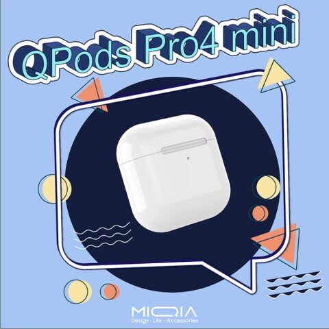 MIQIA Earphone Qpods Pro4 mini Wireless سماعات لاسلكية صغيرة الحجم بجودة ستيريو
