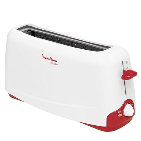 Moulinex TL110030 Principio Toaster, 1000W, White and Red مولينكس برينسيديو توستر ، 1000 وات ، أبيض وأحمر