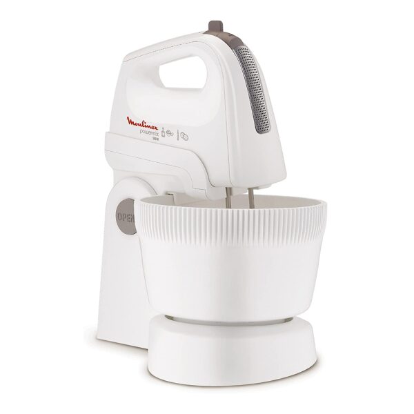 Moulinex HM615 Stand Mixer 500 Watt Standbowl 3.3 Lit White مولينكس عجانة 2.5 لتر 500 واط – ابيض