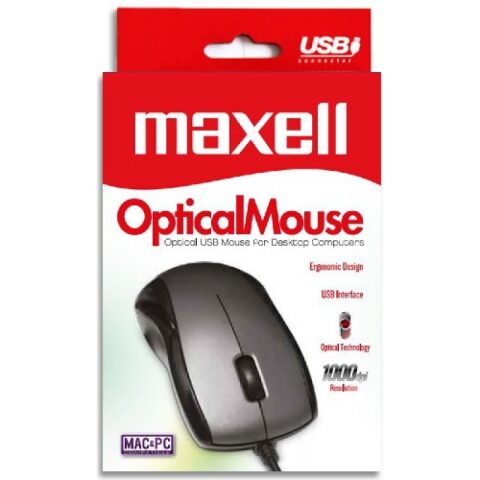 MAXELL USB Optical Mouse MOWR-101 -SIL ماوس