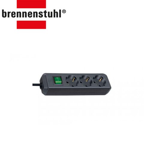 Eco-Line extension socket with switch3-way black 3m H05VV-F 3G1,,5 وصلة كهرباء