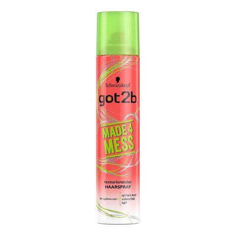 Schwarzkopf Got2b Made 4 Mess Texturizing Hairspray 275ml سيري مثبت للشعر شوارزكوف