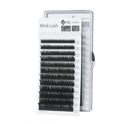 إكستينشن رموش BL Mink Lash Mix C Curl كثافة 0.15 ملم