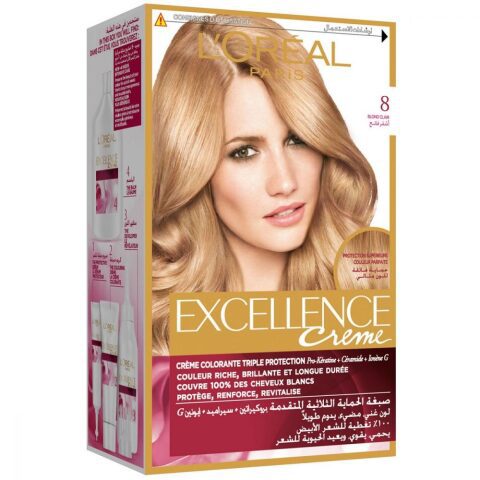 LOREAL Excellence Hair Color 8 لوريال اكسيلانس صبغة شعر