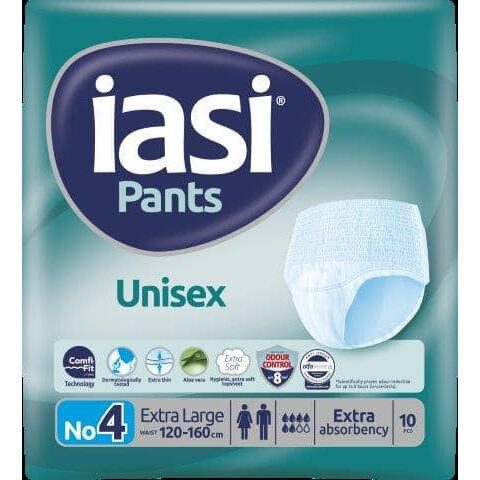 Iasi Unisex Pants No.4 Extra Large, 10 pcs اياسي - فوط للكبار حجم كبير جدا رقم 4 ، 10 فوط