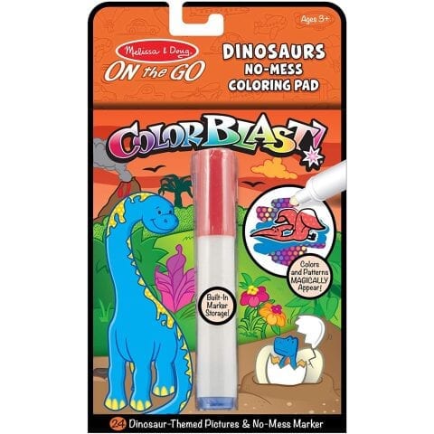 Melissa & Doug Dinosaurs Colorblast Book - ON the GO Travel Activity كتاب تلوين مع القلم المخصص له باشكال مختلفة - من ميليسا اند دو
