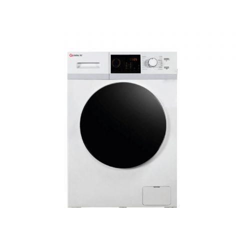 GENERAL TEC WASHING MACHINE 10kg white جينرال تيك غسالة 10كيلو،  1200 دورة، لون ابيض باب اسود