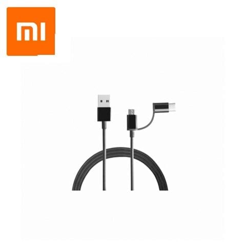 Xiaomi Mi 2-in-1 USB Cable (Micro USB to Type C) 100cm شاومي وصلة شحن ثنائية