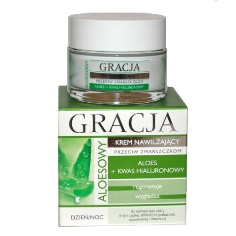 MIRACULUM Gracja Aloe+Hyaluronic Acid moisturizing face cream day & night 50 ml كريم مرطب للوجه بحمض الهيالورونيك نهارًا وليلي 50 مل