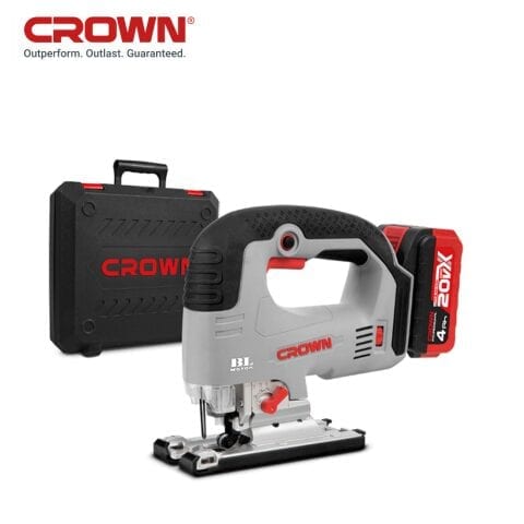 Crown CORDLESS JIG SAW منشار قص شحن 20 فولت 4 امبير مع بطاريتين