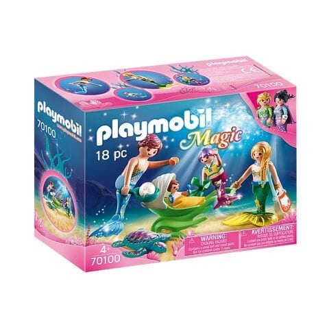 Playmobil Family With Shell Stroller 18 Pcs For Children عائلة مع عربة أطفال 18 قطعة للأطفال من بلاي موبيل