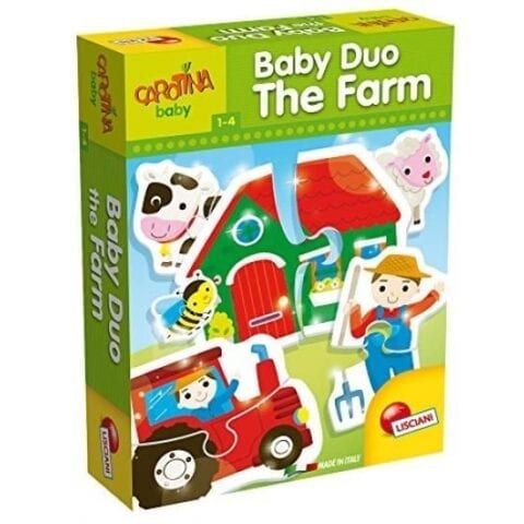 Lisciani Baby Duo The Farm لعبة بازل المزرعة بيبي دو