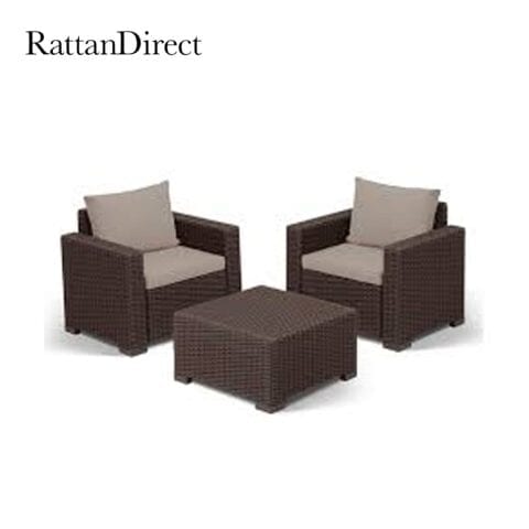 Rattan outdoor 3 pcs طقم كنب حديقة