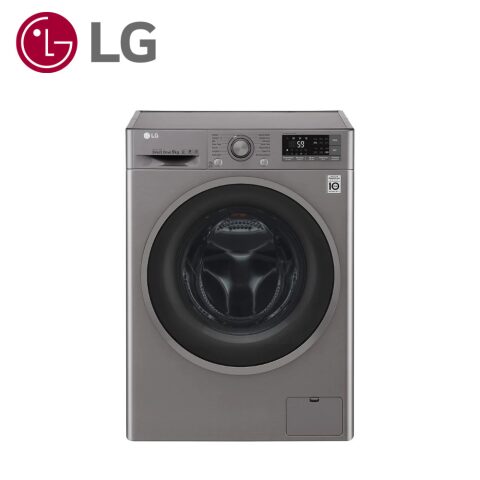 LG washing machine 9 kg 1400 rpm F4V5VYP2T.SSSPELO غسالة ال جي 9 كجم 1400 دورة بخار