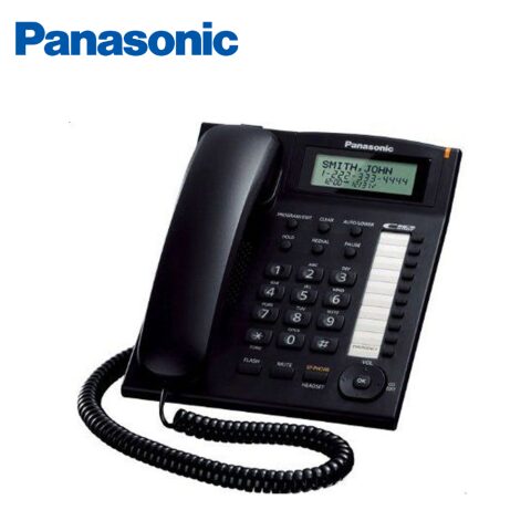 Panasonic Corded Phone KX-TS880FXB (Black) هاتف سلكي من باناسونيك (أسود)