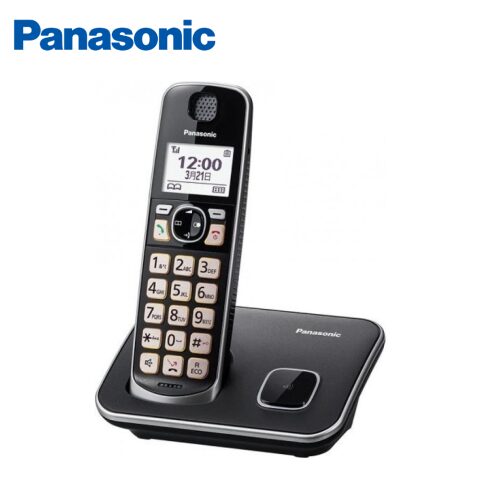 Panasonic Cordless Phone (KX-TGE610UEB) - Blackباناسونيك هاتف لاسلكي أسود