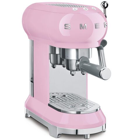 SMEG ESPRESSO COFFEE PINK ماكنة قهوة إسبرسو