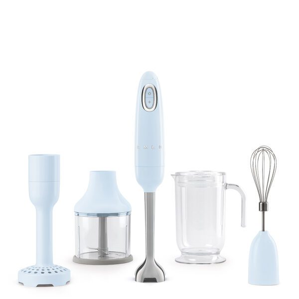 Hand Blender with acc Pastel Blue طقم خلاط يد SMEG
