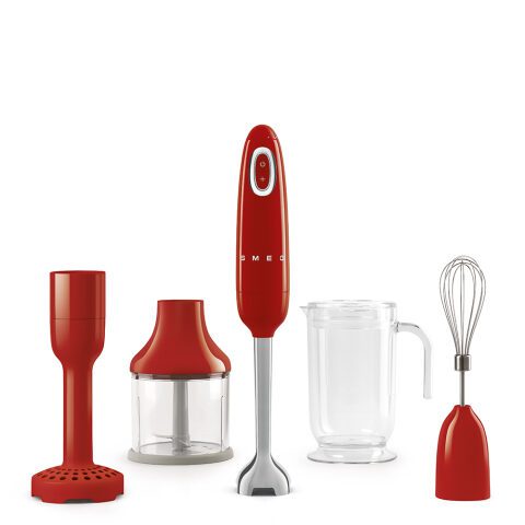HAND BLENDER RED طقم خلاط يد SMEG