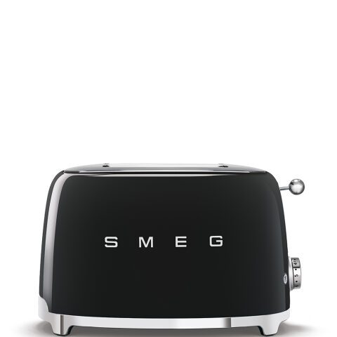 SMEG 2 SLICE BLACK TOASTER سميغ توستر عدد 2 شرائح 950 واط 6 مستويات للحرارة لون اسود
