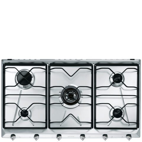 90CM “CLASSIC” GAS HOB, ST/STEEL غاز بلت إن SMEG