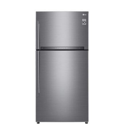 LG Top Mount Refrigerator 547L Gross Capacity Smart Inverter Compressor DoorCooling+™ Silver Color GNM-732HLI.APZPELF ثلاجة فريزر علوي بسعة 547 لتر بضاغط عكسي ذكي