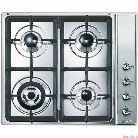 60CM 4 BURN S/S GAS غاز بلت إن SMEG
