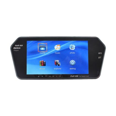 Mirror with 7 inch screen مراية مع شاشة 7 انش
