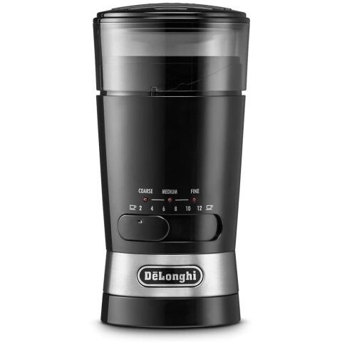 De'Longhi KG210 Electric Coffee Grinder, Stainless Steel, Black مطحنة قهوة ديلونجي
