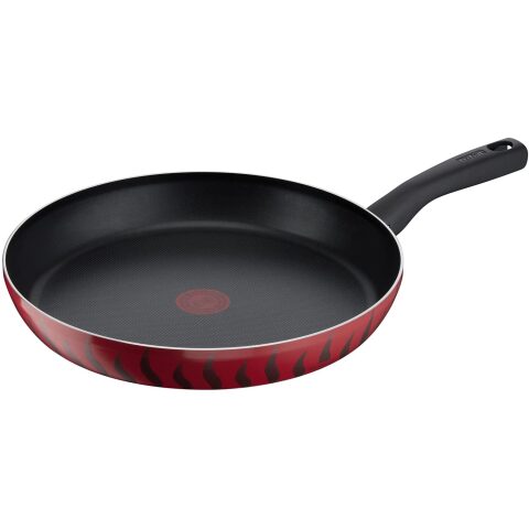 Tefal G6 Tempo Flame 32 cm Non-Stick Frypan with Thermo-Spot, Red, Aluminium, C3040883 تيفال G6 مقلاة غير لاصقة 32 سم