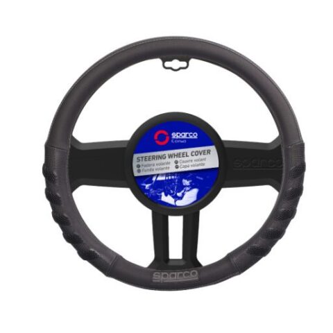 Sparco black leather steering wheel cover غلاف ستيرنج سباركو جلد أسود