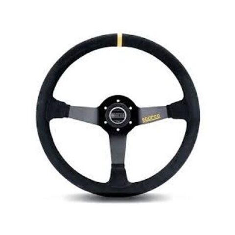 Sparco suede hoop black yellow stripe سباركو طارة شامواه أسود خط أصفر